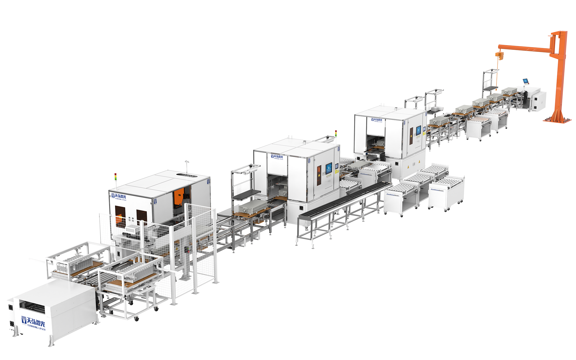 Square aluminum shell module PACK line